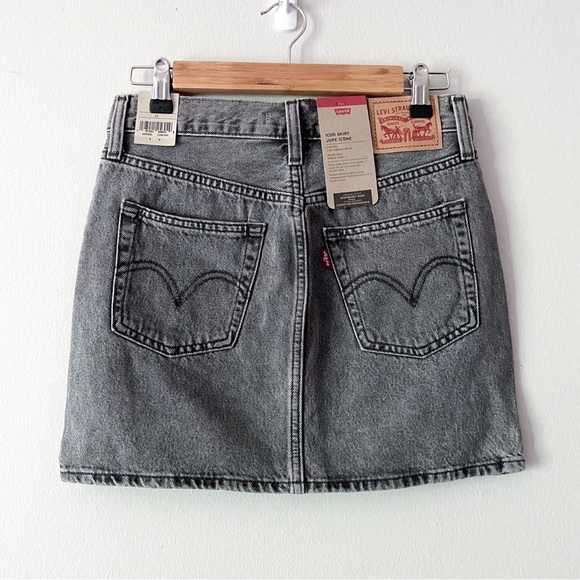 Levi's Faded Black Contemporary Midi Icon Skirt US 25 (NWT) - Picture 5 of 8